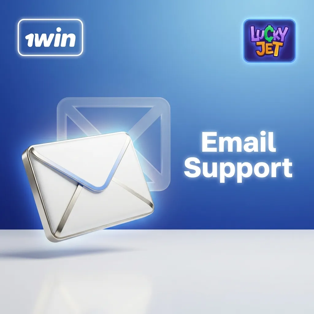 Illustration of a user writing a detailed support email to 1win with attachments on a laptop screen.