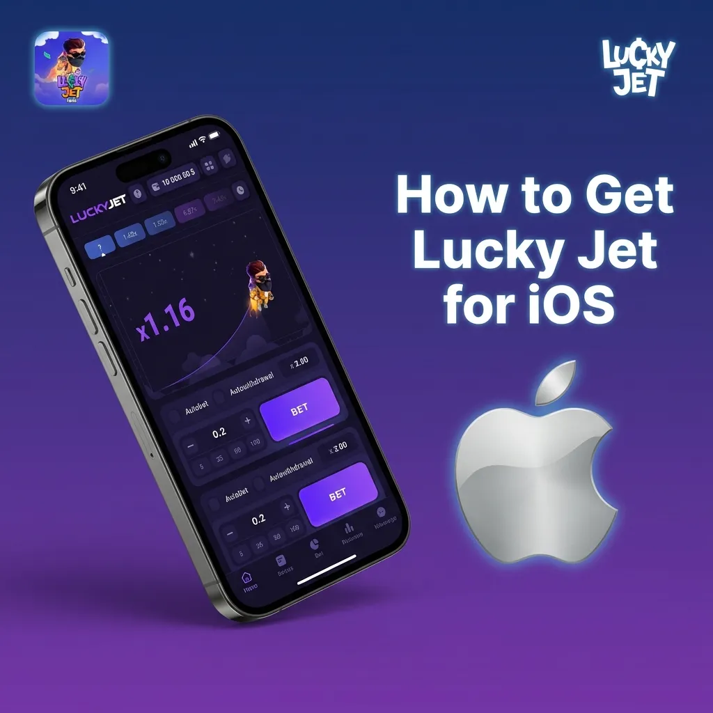 Step-by-step iOS screen guide showing how to add the Lucky Jet web app shortcut to the home screen.
