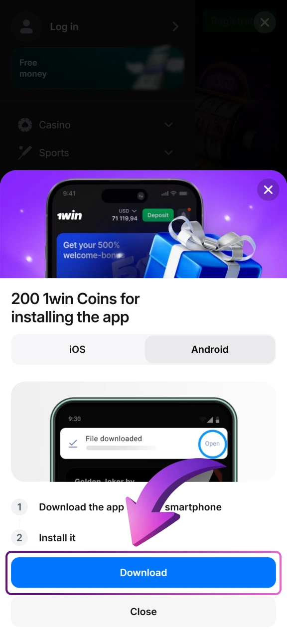 Download the APK File.