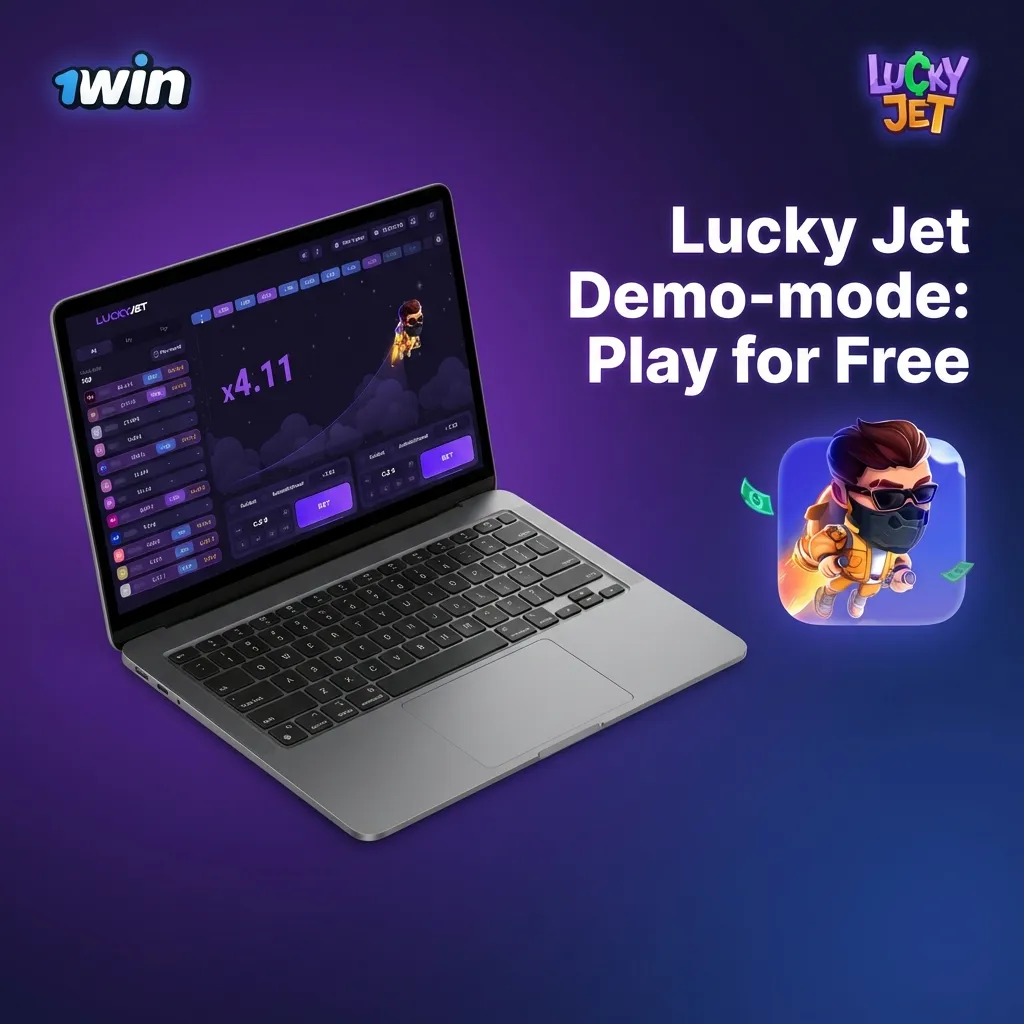 Lucky Jet demo game screen showing virtual credits and crash multiplier in safe practice mode