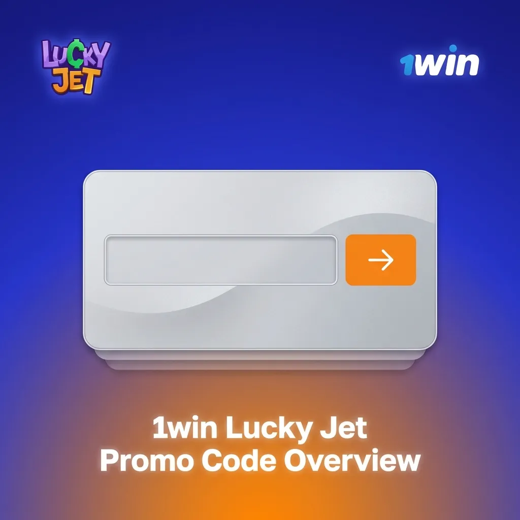 Graphic titled “1win Lucky Jet Promo Code Overview” highlighting 500% welcome bonus up to ₹75,000 for new players